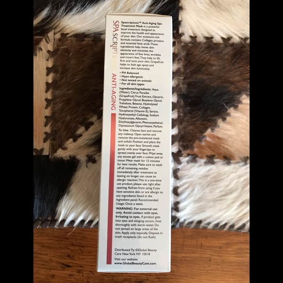 NEW UNOPENED SPASCRIPTIONS FACE MASK TREATMENT - Picture 2 of 3